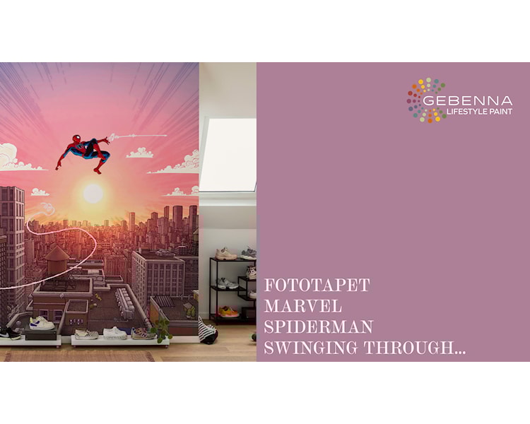 Fototapet Marvel Spiderman Swinging through the air